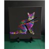 Tech 20cm Ceramic Tile Desk/Wall Clock   -  Cat (40)