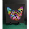 Tech 20cm Ceramic Tile Desk/Wall Clock   -  Cat (41)