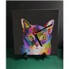 Tech 20cm Ceramic Tile Desk/Wall Clock   -  Cat (42)