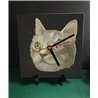 Tech 20cm Ceramic Tile Desk/Wall Clock   -  Cat (44)