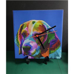 Tech 20cm Ceramic Tile Desk/Wall Clock   -  Dog (2)