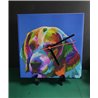 Tech 20cm Ceramic Tile Desk/Wall Clock   -  Dog (2)