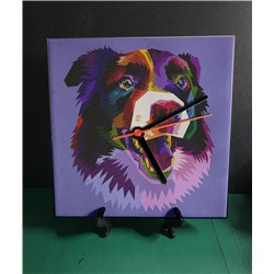 Tech 20cm Ceramic Tile Desk/Wall Clock   -  Dog (7)