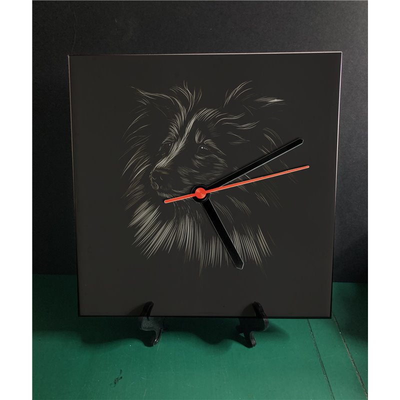 Tech 20cm Ceramic Tile Desk/Wall Clock   -  Dog (14)