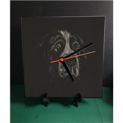 Tech 20cm Ceramic Tile Desk/Wall Clock   -  Dog (15)