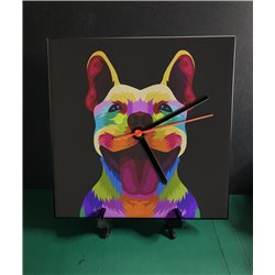 Tech 20cm Ceramic Tile Desk/Wall Clock   -  Dog (20)