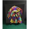 Tech 20cm Ceramic Tile Desk/Wall Clock   -  Dog (22)