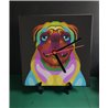 Tech 20cm Ceramic Tile Desk/Wall Clock   -  Dog (23)