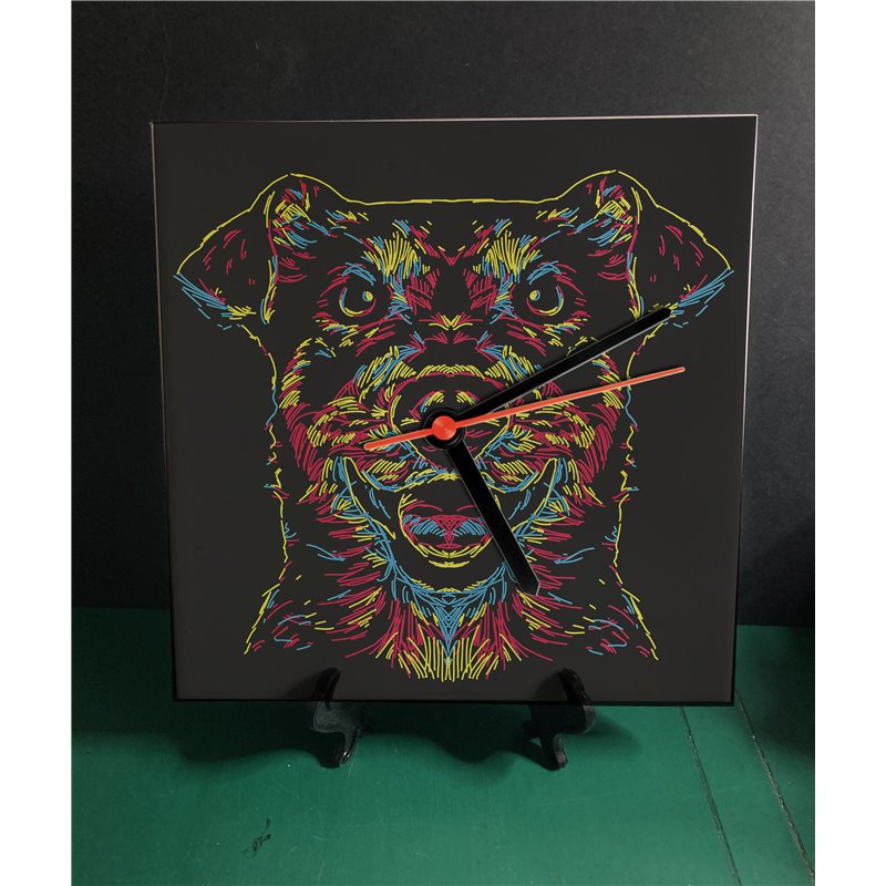 Tech 20cm Ceramic Tile Desk/Wall Clock   -  Dog (28)