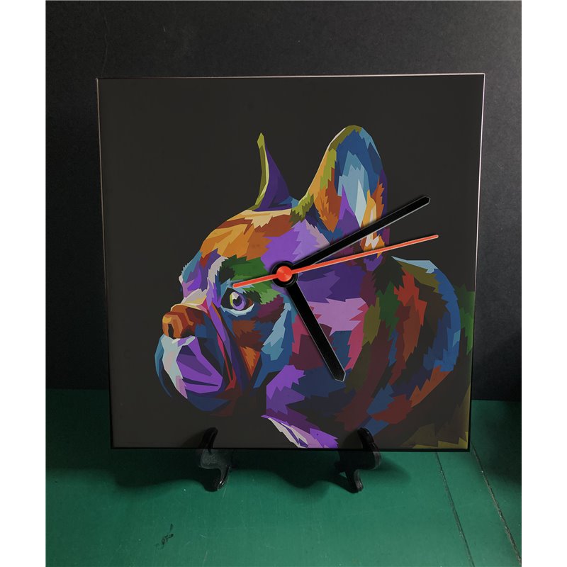 Tech 20cm Ceramic Tile Desk/Wall Clock   -  Dog (29)