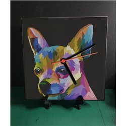 Tech 20cm Ceramic Tile Desk/Wall Clock   -  Dog (35)