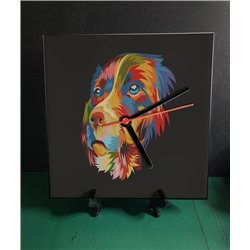 Tech 20cm Ceramic Tile Desk/Wall Clock   -  Dog (37)