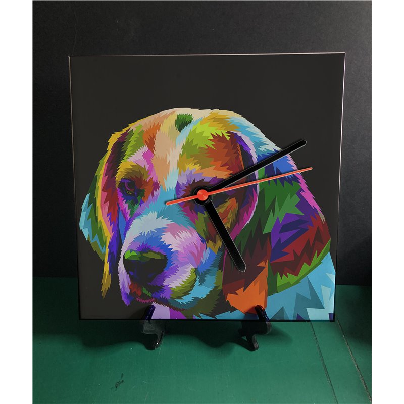 Tech 20cm Ceramic Tile Desk/Wall Clock   -  Dog (48)