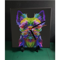 Tech 20cm Ceramic Tile Desk/Wall Clock   -  Dog (50)