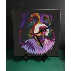 Tech 20cm Ceramic Tile Desk/Wall Clock   -  Dog (51)