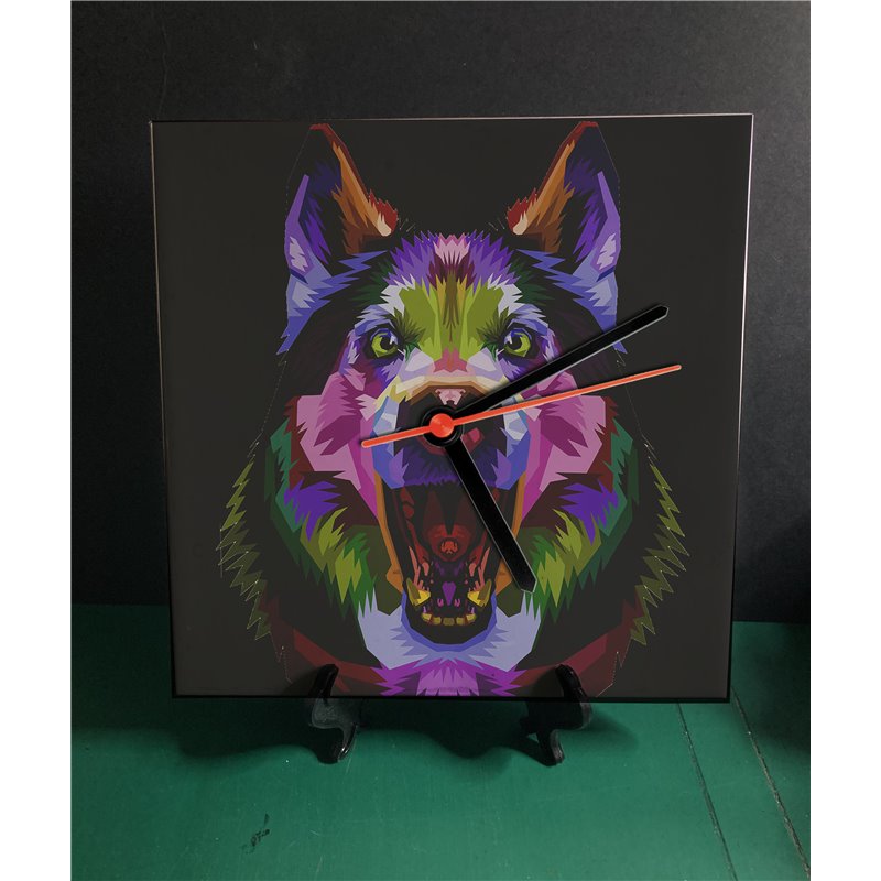 Tech 20cm Ceramic Tile Desk/Wall Clock   -  Dog (57)