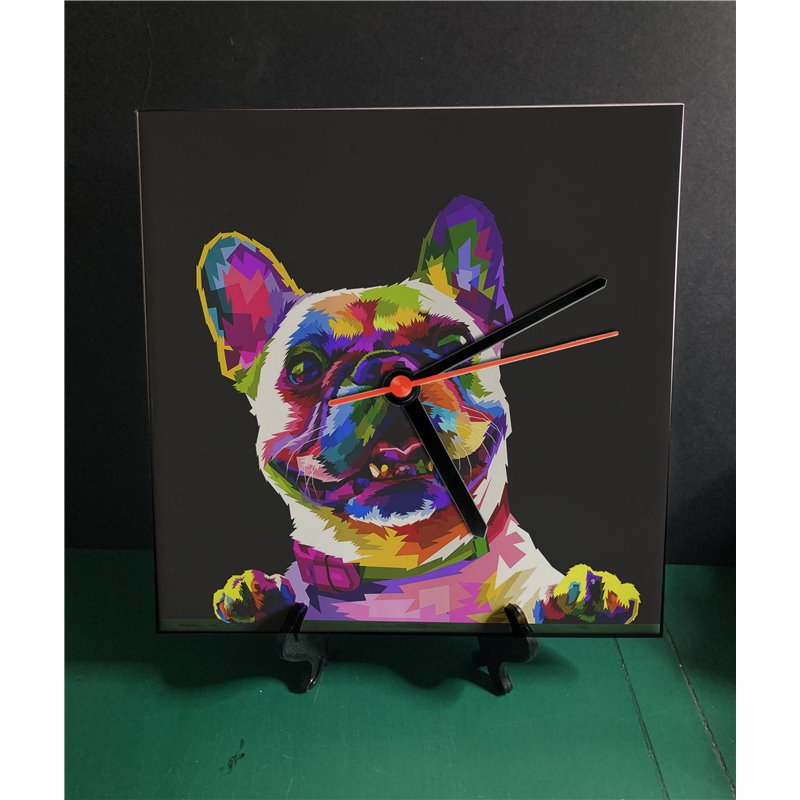 Tech 20cm Ceramic Tile Desk/Wall Clock   -  Dog (58)