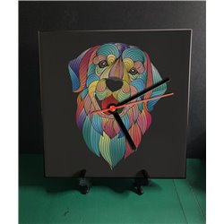 Tech 20cm Ceramic Tile Desk/Wall Clock   -  Dog (59)