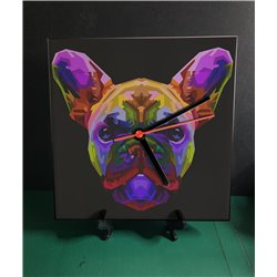 Tech 20cm Ceramic Tile Desk/Wall Clock   -  Dog (63)