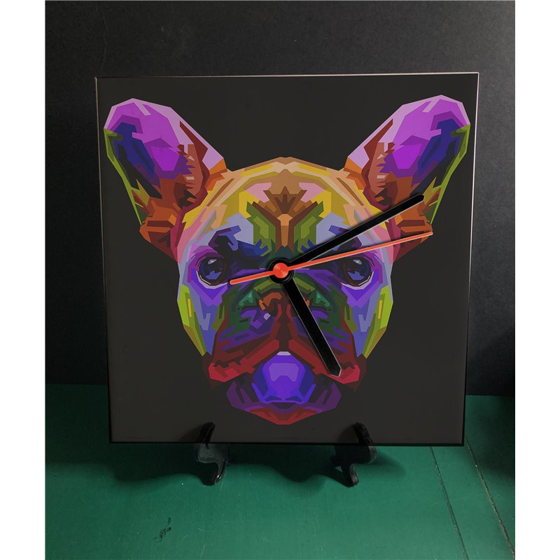 Tech 20cm Ceramic Tile Desk/Wall Clock   -  Dog (63)