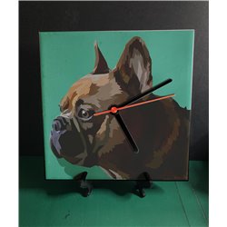 Tech 20cm Ceramic Tile Desk/Wall Clock   -  Dog (67)