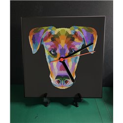 Tech 20cm Ceramic Tile Desk/Wall Clock   -  Dog (69)