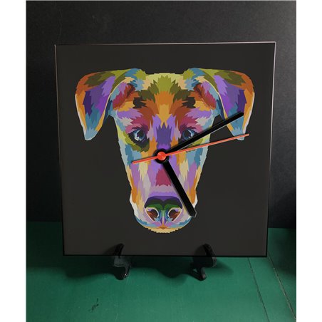 Tech 20cm Ceramic Tile Desk/Wall Clock   -  Dog (69)