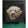 Tech 20cm Ceramic Tile Desk/Wall Clock   -  Dog (70)
