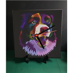 Tech 20cm Ceramic Tile Desk/Wall Clock   -  Dog (71)