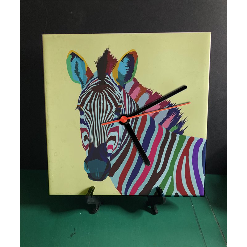 Tech 20cm Ceramic Tile Desk/Wall Clock   -  Exotic (11)