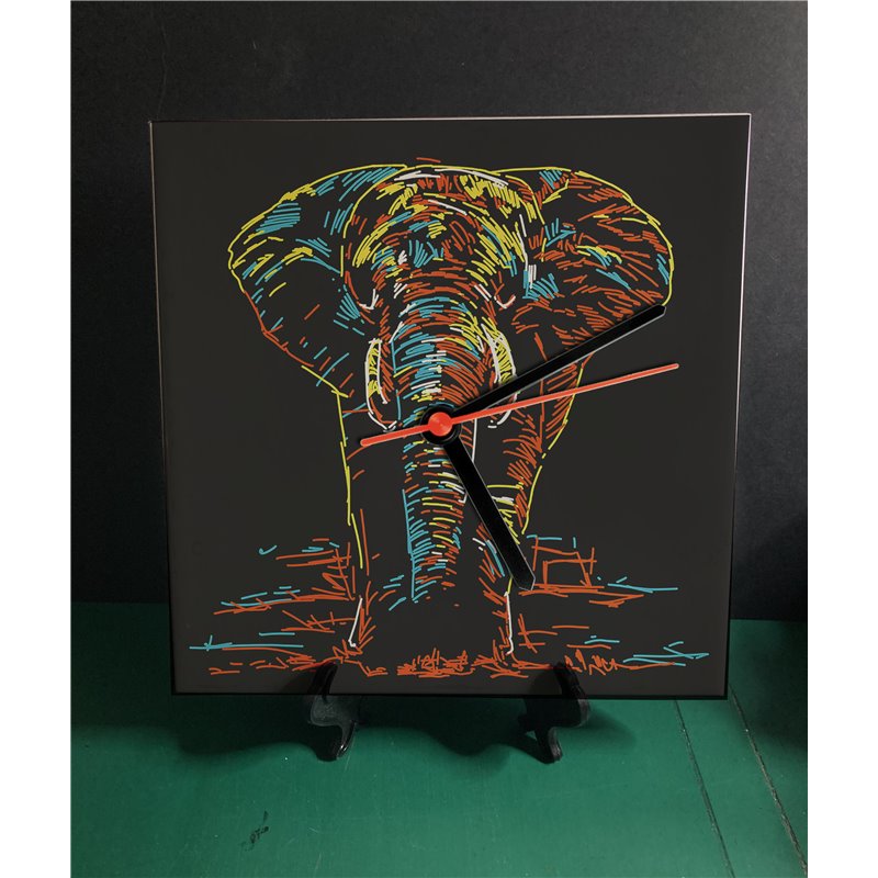 Tech 20cm Ceramic Tile Desk/Wall Clock   -  Exotic (14)