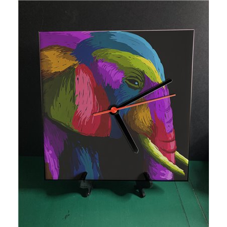 Tech 20cm Ceramic Tile Desk/Wall Clock   -  Exotic (18)