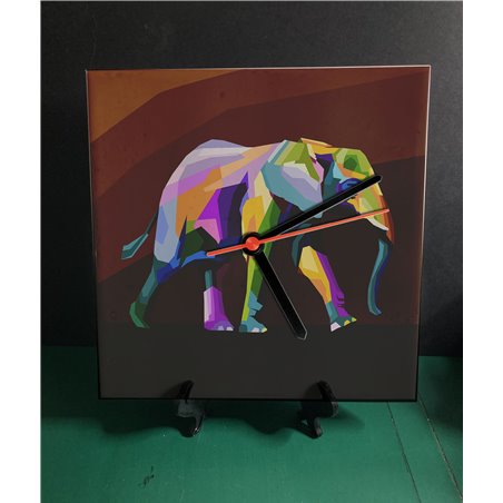 Tech 20cm Ceramic Tile Desk/Wall Clock   -  Exotic (19)