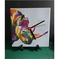 Tech 20cm Ceramic Tile Desk/Wall Clock   -  Exotic (23)