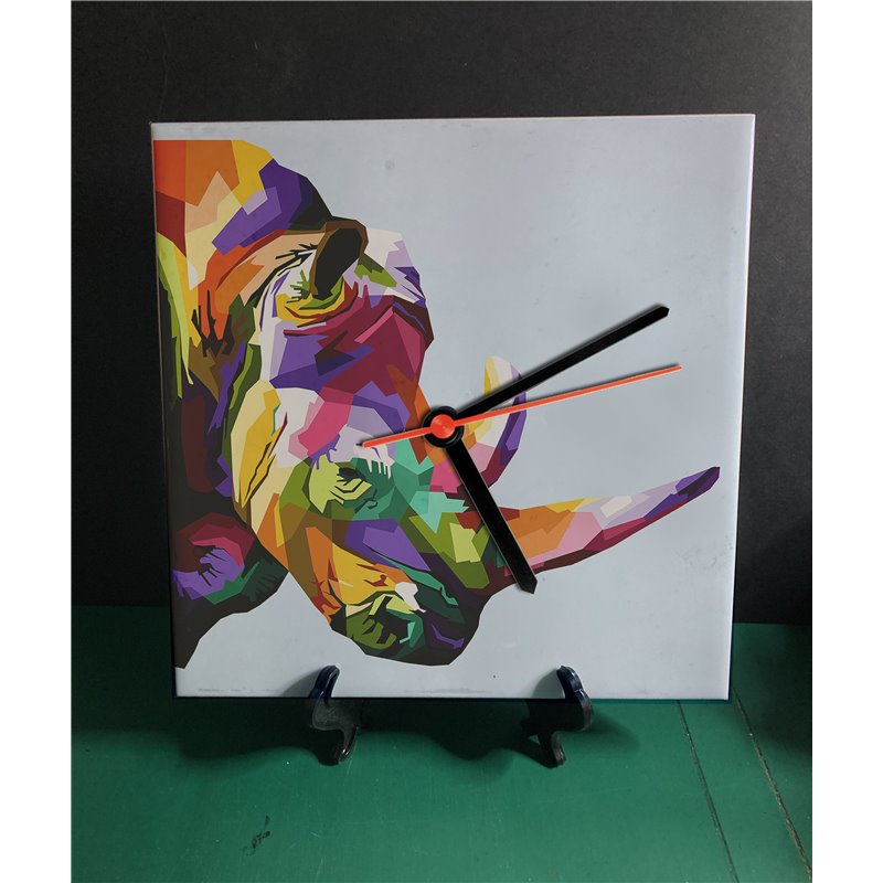 Tech 20cm Ceramic Tile Desk/Wall Clock   -  Exotic (23)