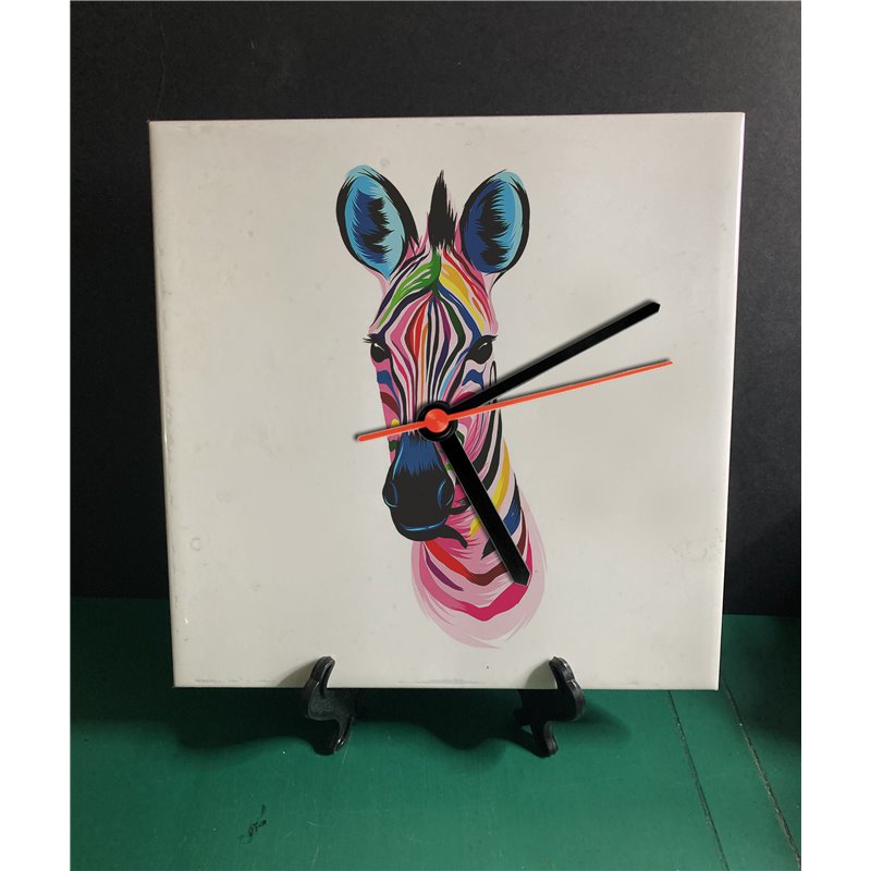 Tech 20cm Ceramic Tile Desk/Wall Clock   -  Exotic (27)