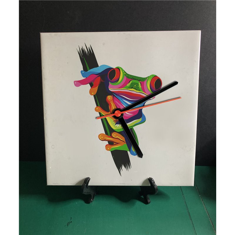 Tech 20cm Ceramic Tile Desk/Wall Clock   -  Exotic (28)