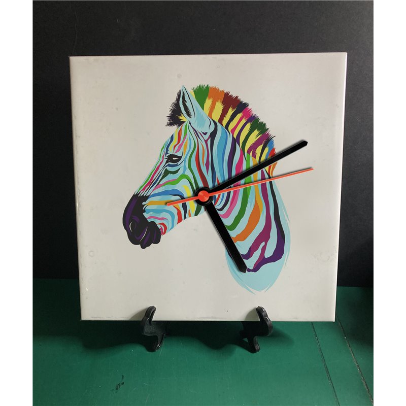 Tech 20cm Ceramic Tile Desk/Wall Clock   -  Exotic (29)