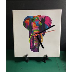 Tech 20cm Ceramic Tile Desk/Wall Clock   -  Exotic (30)