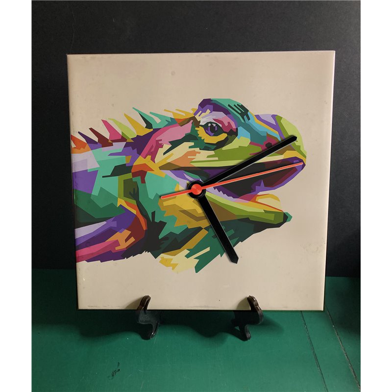 Tech 20cm Ceramic Tile Desk/Wall Clock   -  Exotic (34)