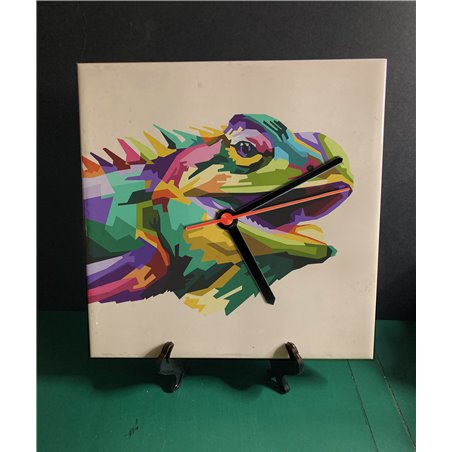 Tech 20cm Ceramic Tile Desk/Wall Clock   -  Exotic (34)