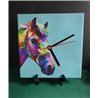 Tech 20cm Ceramic Tile Desk/Wall Clock   -  Horse (3)