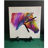 Tech 20cm Ceramic Tile Desk/Wall Clock   -  Horse (5)