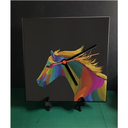 Tech 20cm Ceramic Tile Desk/Wall Clock   -  Horse (9)
