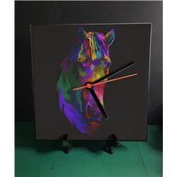 Tech 20cm Ceramic Tile Desk/Wall Clock   -  Horse (10)