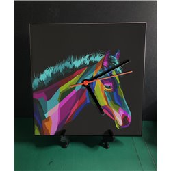 Tech 20cm Ceramic Tile Desk/Wall Clock   -  Horse (13)
