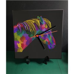 Tech 20cm Ceramic Tile Desk/Wall Clock   -  Horse (14)