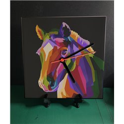 Tech 20cm Ceramic Tile Desk/Wall Clock   -  Horse (15)