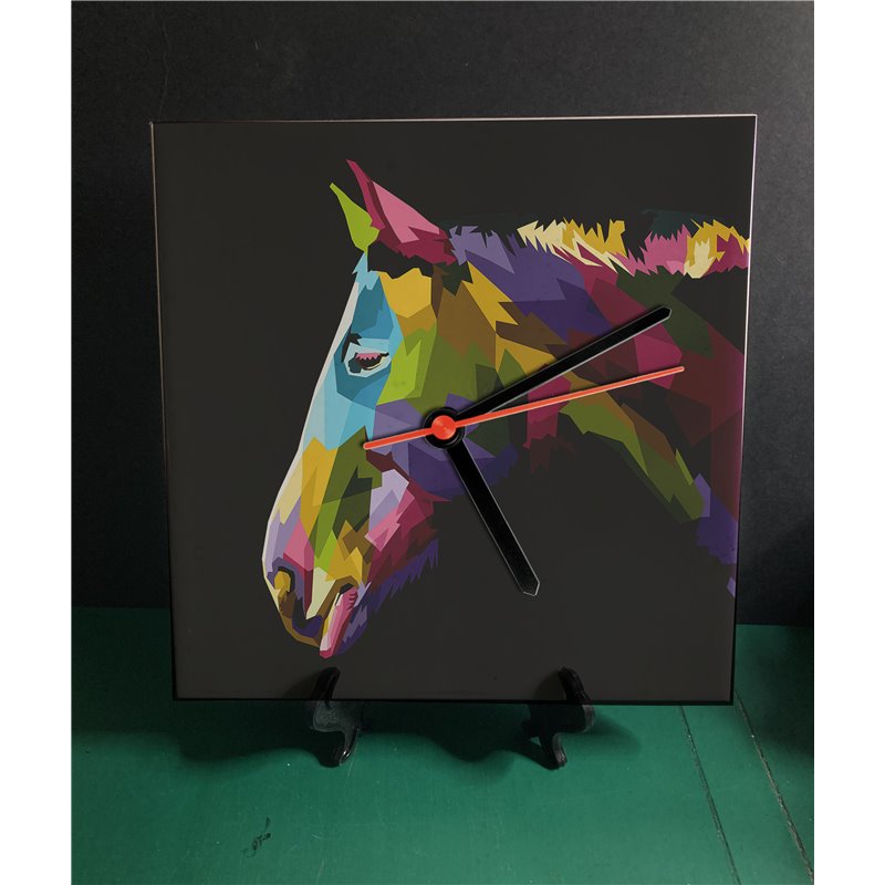 Tech 20cm Ceramic Tile Desk/Wall Clock   -  Horse (16)