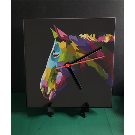 Tech 20cm Ceramic Tile Desk/Wall Clock   -  Horse (16)